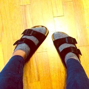 Black suede Arizona Birkenstock